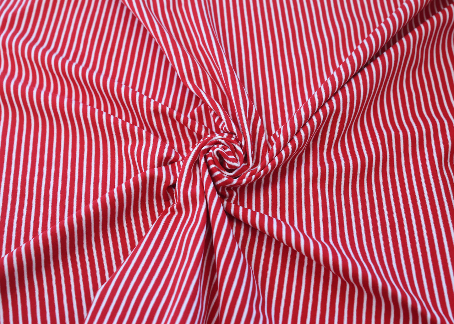 Harbor Stripe Cotton Jersey - Red