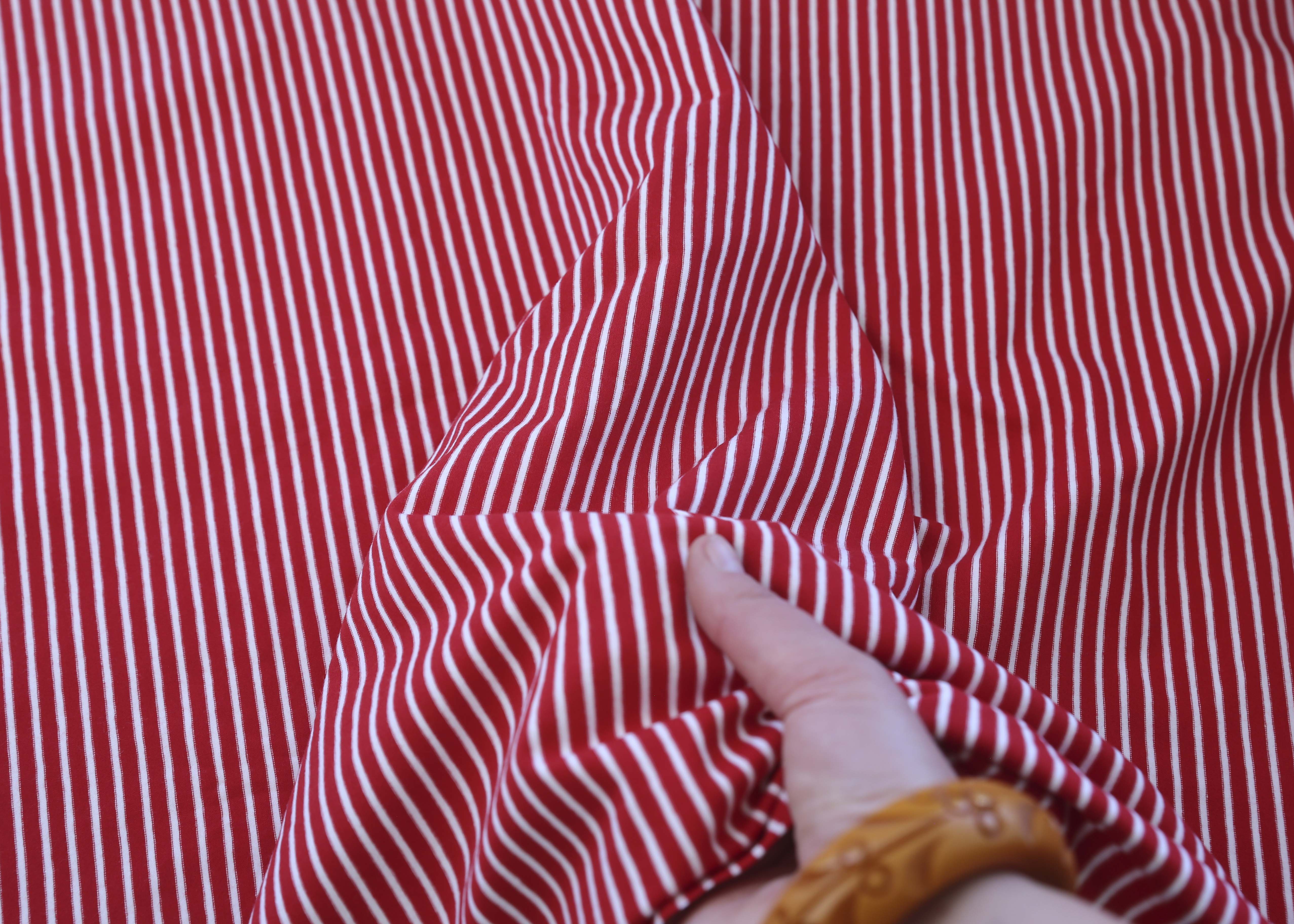 Harbor Stripe Cotton Jersey - Red
