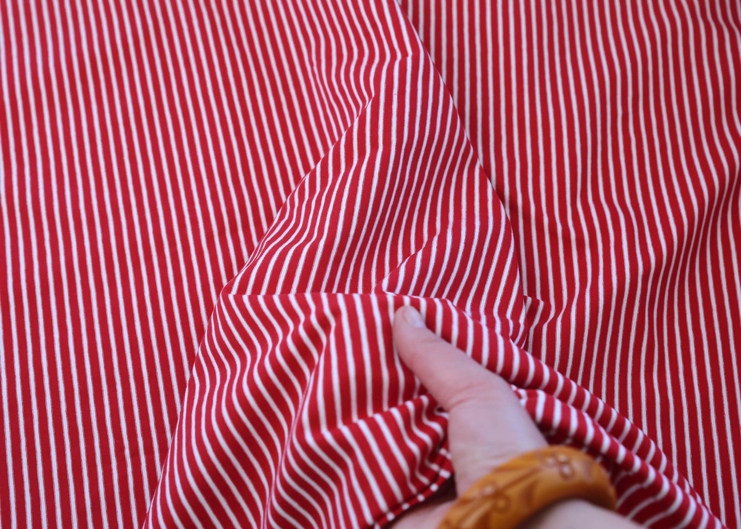 Harbor Stripe Cotton Jersey - Red