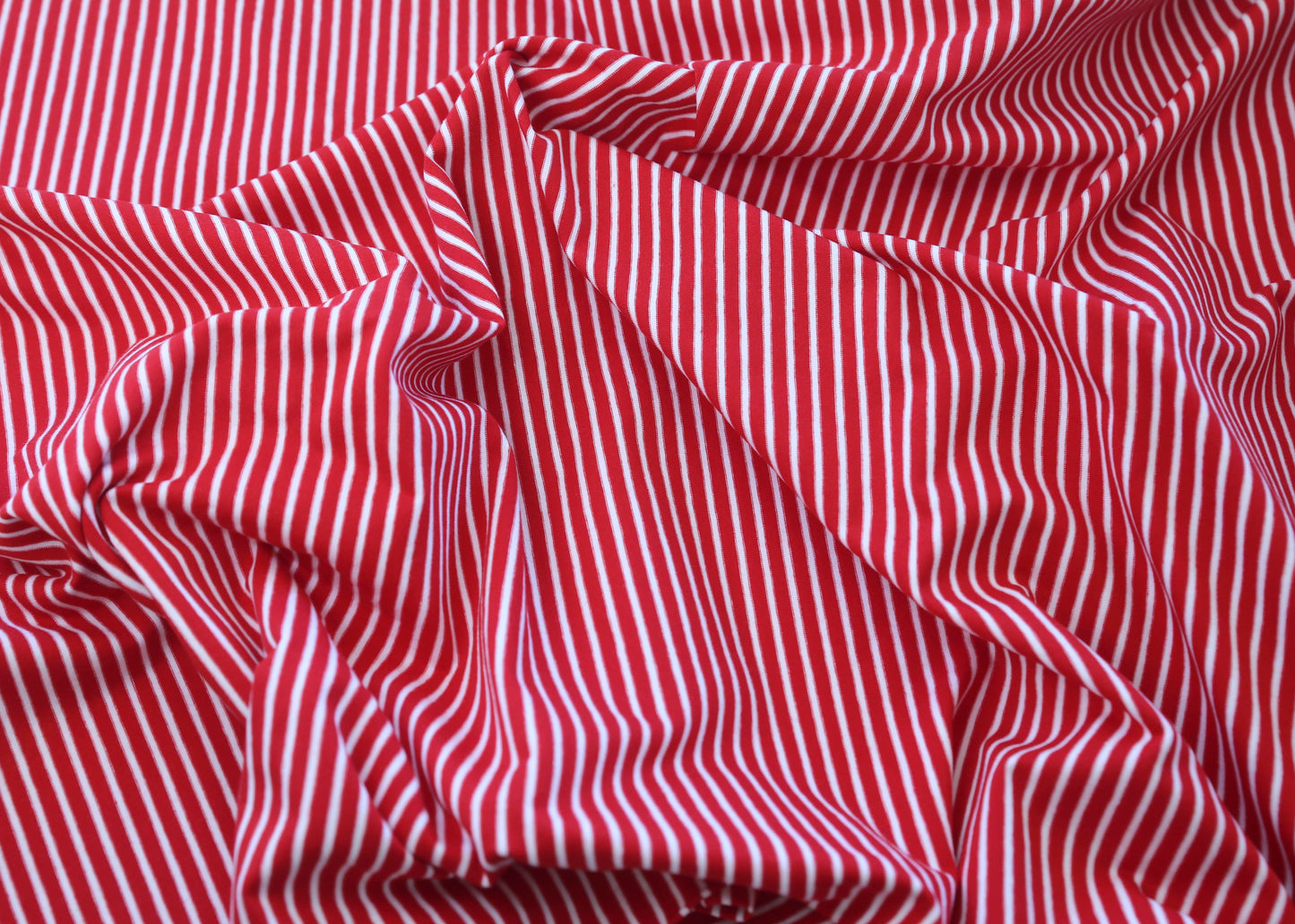 Harbor Stripe Cotton Jersey - Red