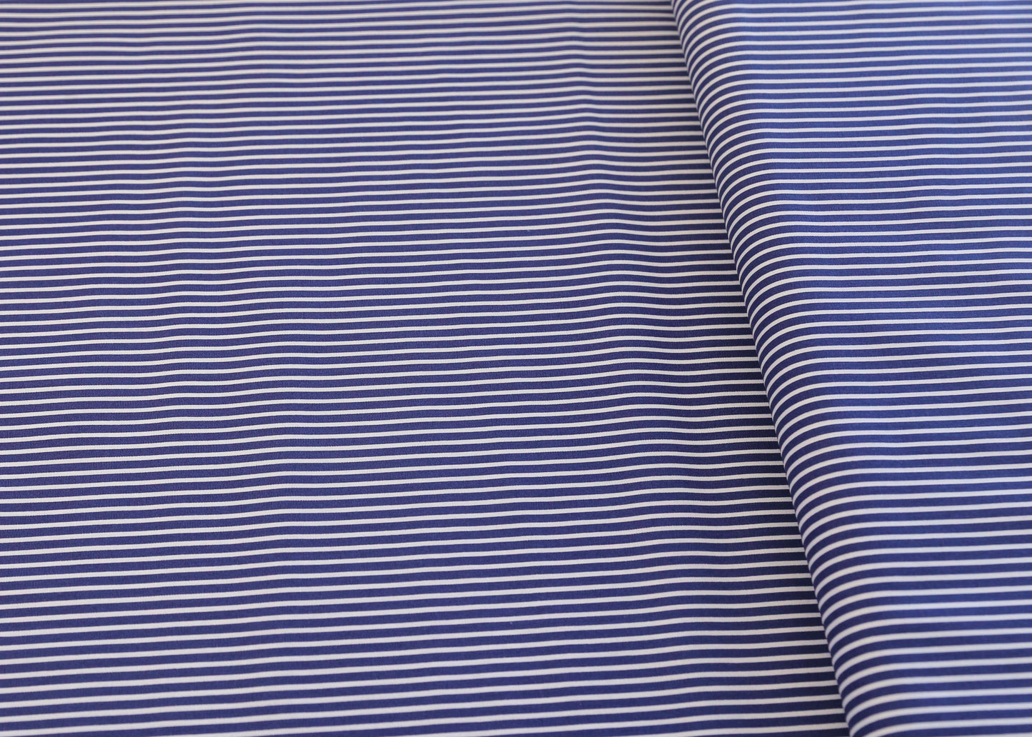 Poplin Stripe - Cobalt (OEKO-TEX Standard 100)