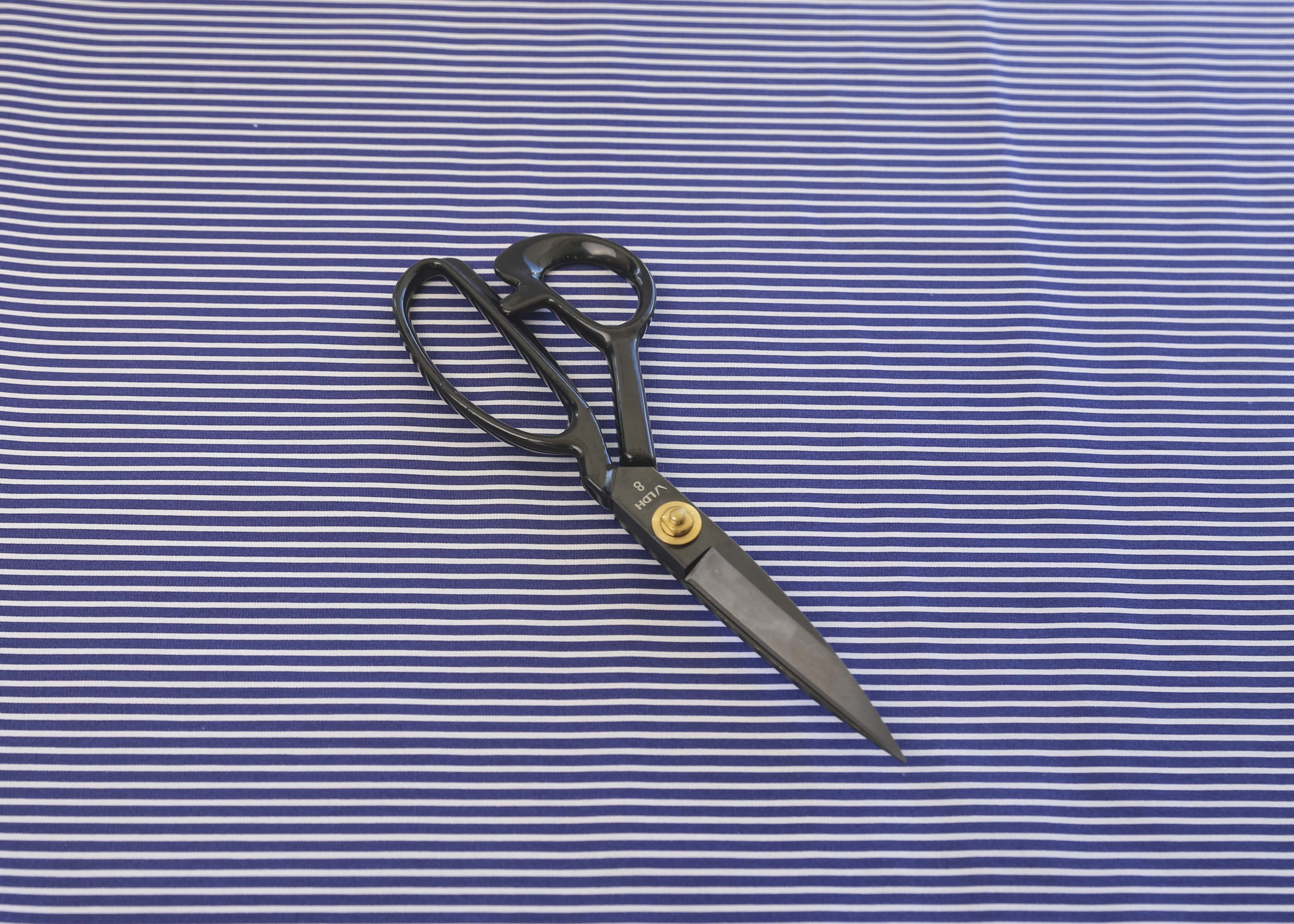 Poplin Stripe - Cobalt (OEKO-TEX Standard 100)