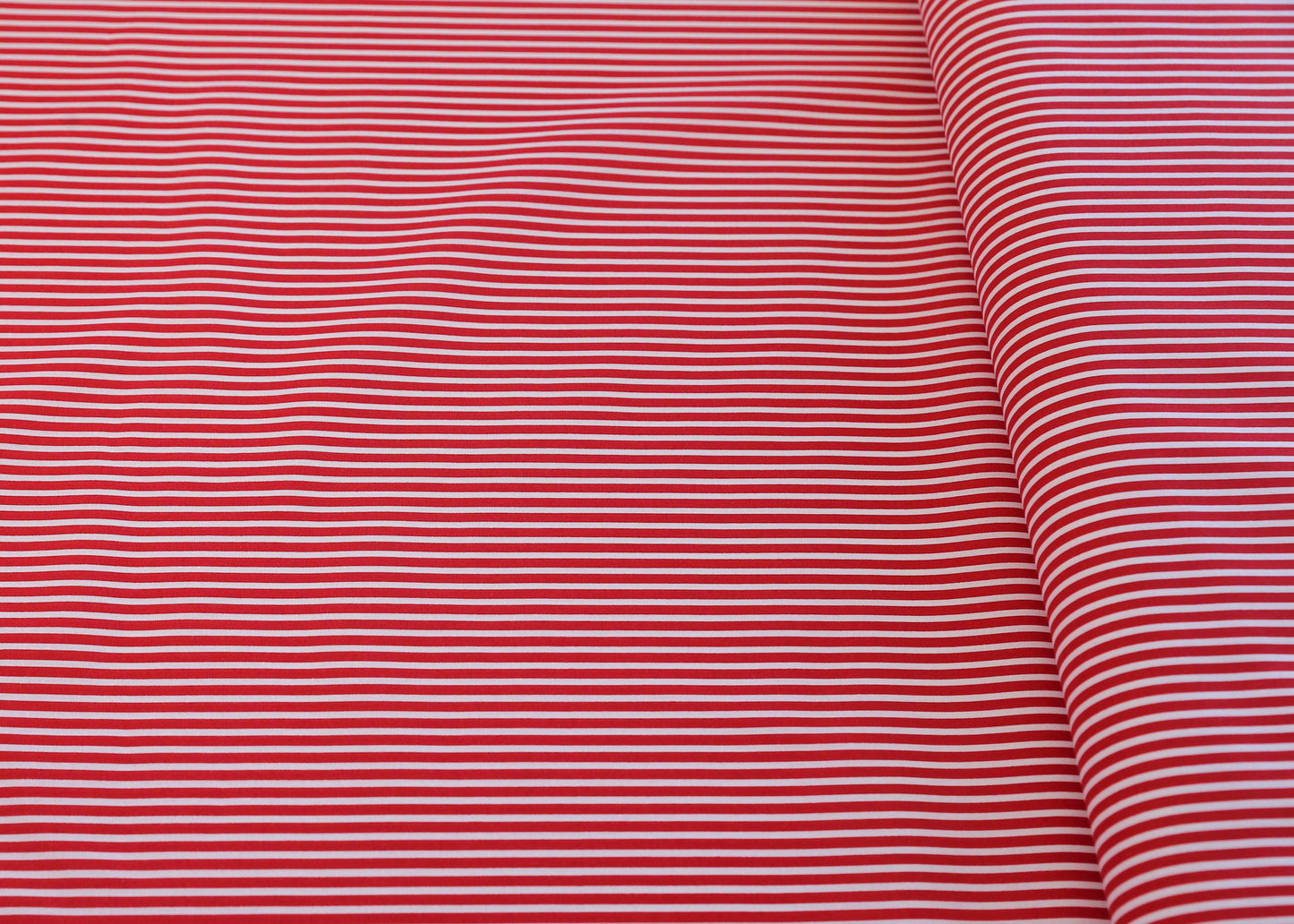 Poplin Stripe - Red (OEKO-TEX Standard 100)