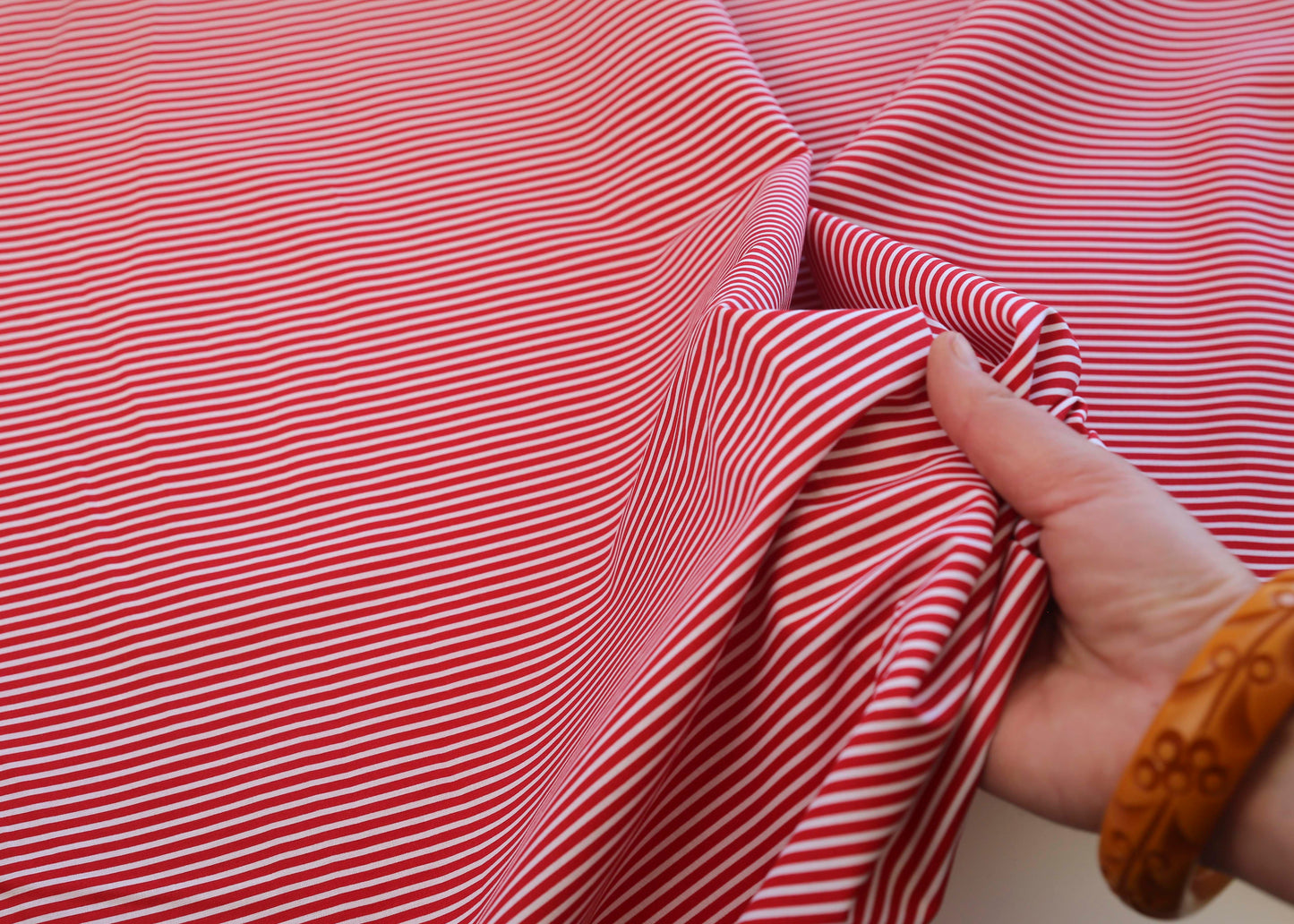 Poplin Stripe - Red (OEKO-TEX Standard 100)
