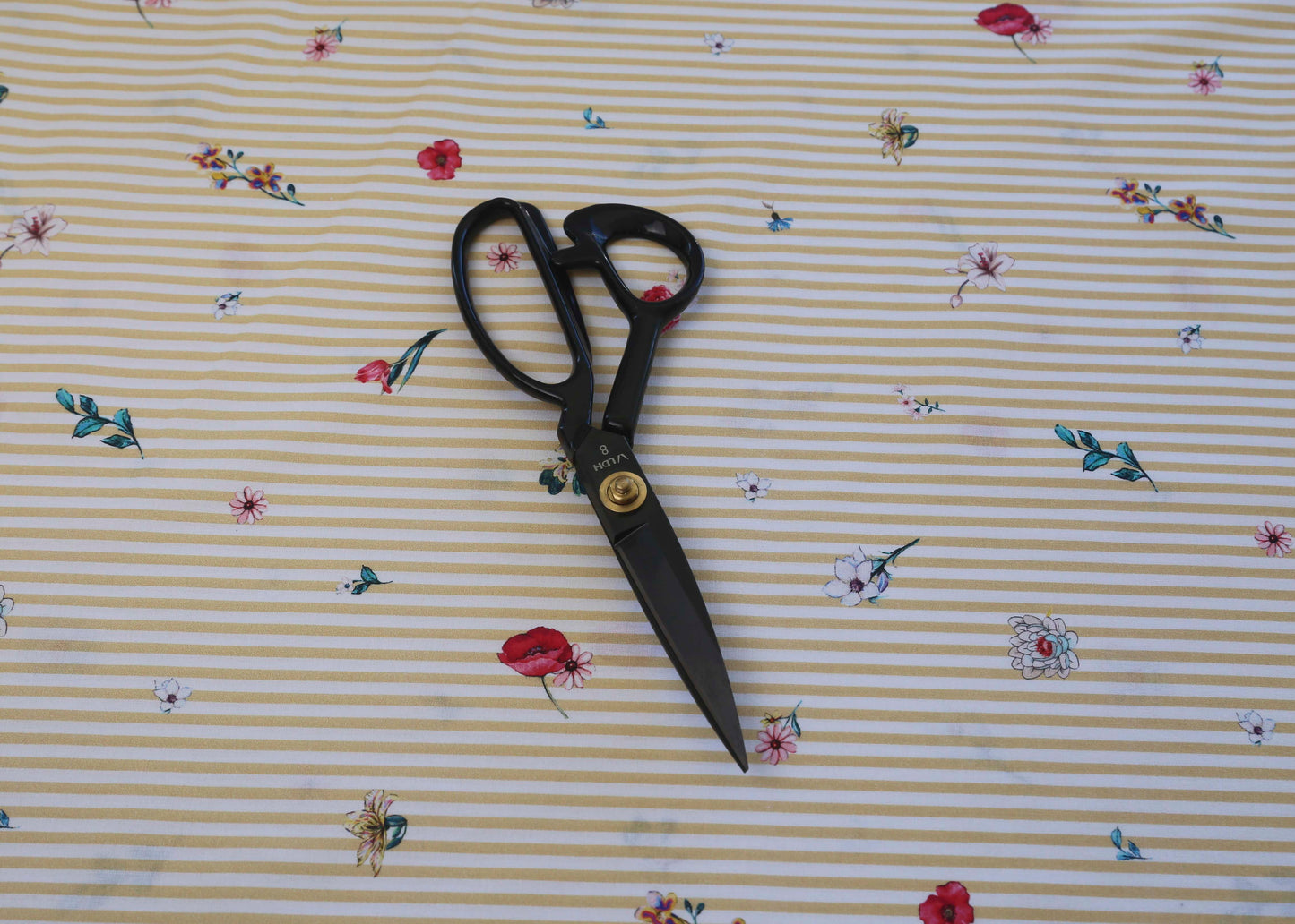 Poplin Stripe - Flowers (OEKO-TEX Standard 100)
