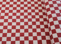 Organic Cotton French Terry - Red Checks