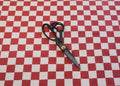 Organic Cotton French Terry - Red Checks