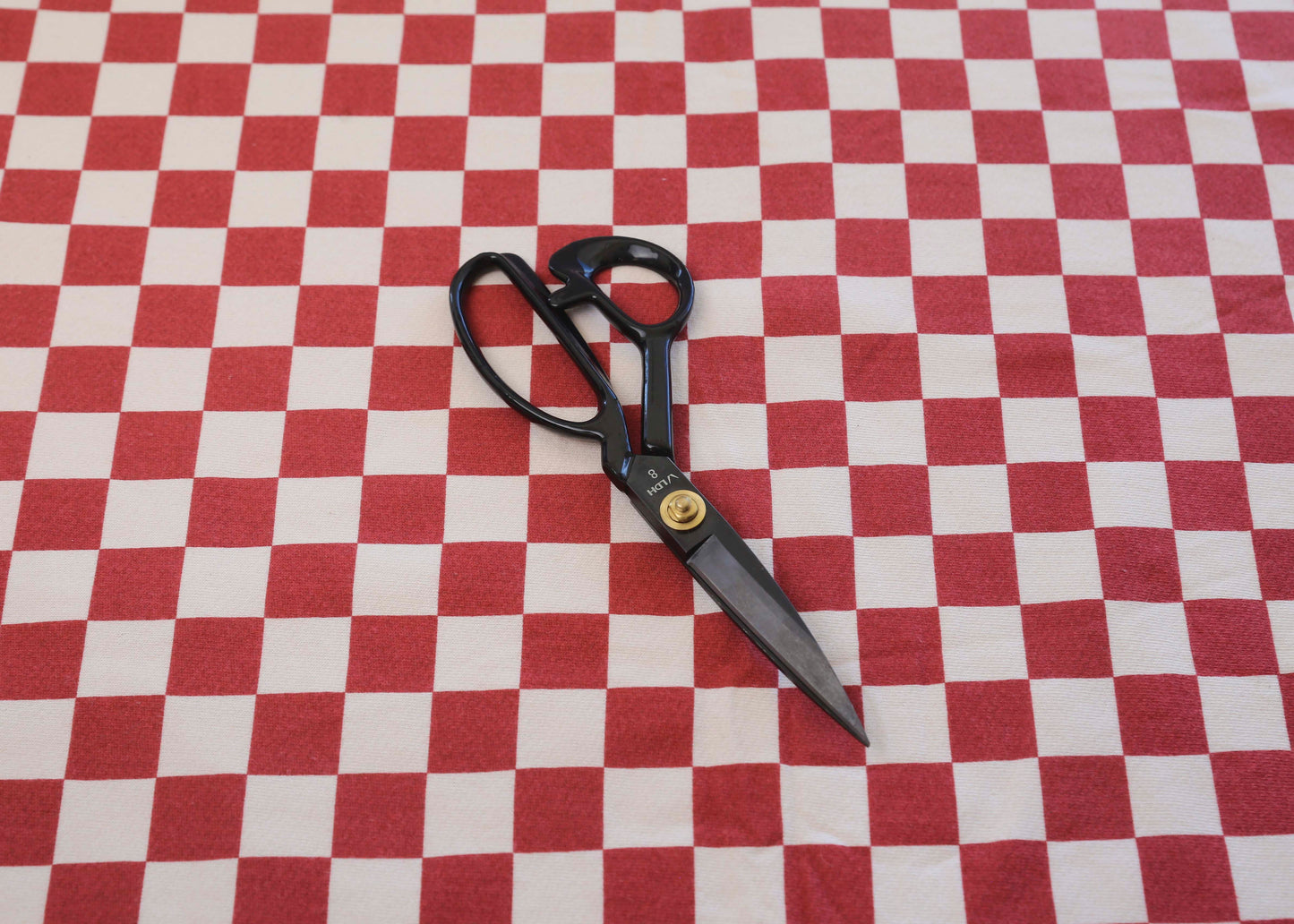 Organic Cotton French Terry - Red Checks
