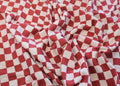 Organic Cotton French Terry - Red Checks