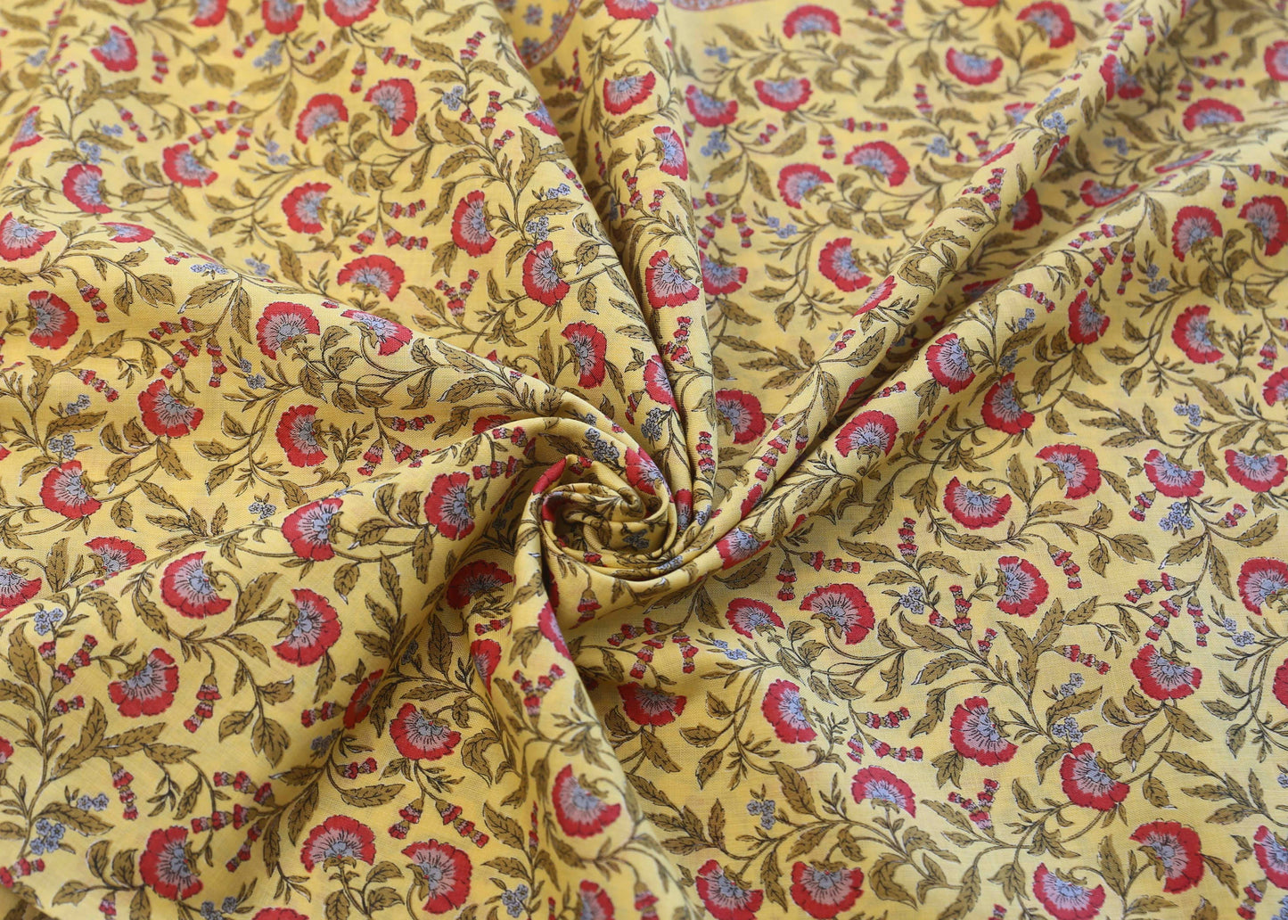 Cosmo - Yellow Floral Border Print
