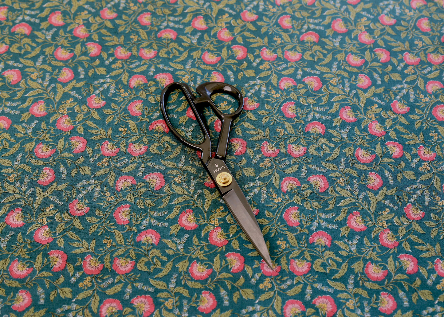 Cosmo - Green Floral Border Print