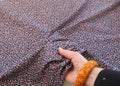 Deadstock Cotton Sateen Ditsy Floral - Pink on Navy