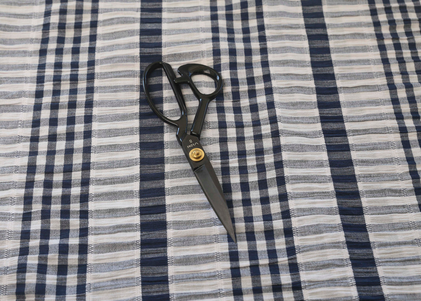 Yarn Dyed Textured Stripe - Dark Navy