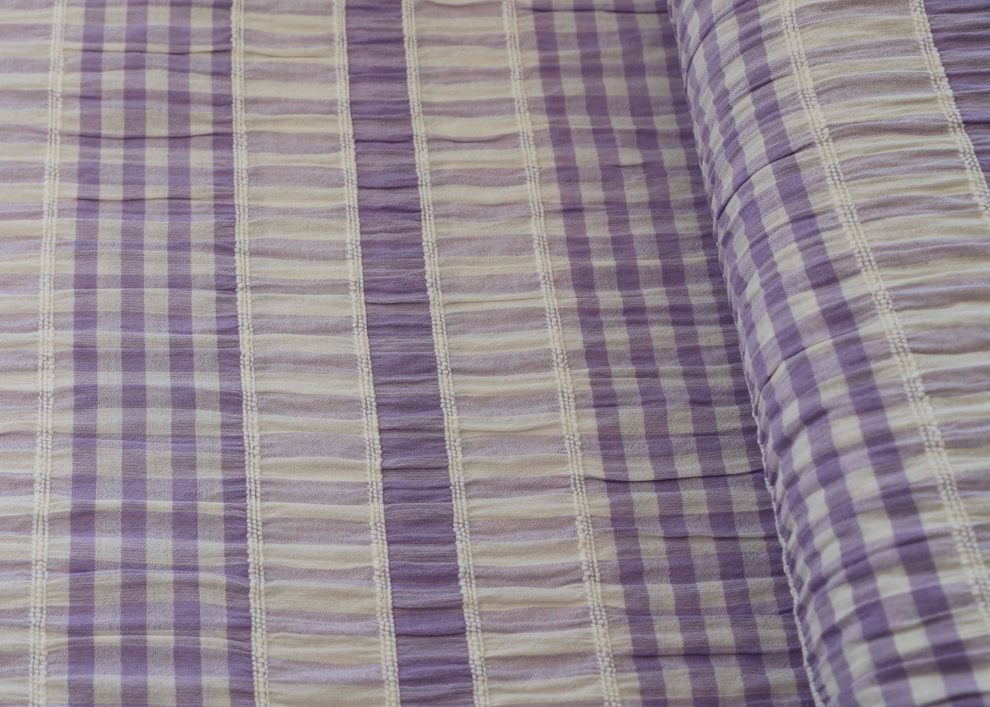 Yarn Dyed Textured Stripe - Lilac