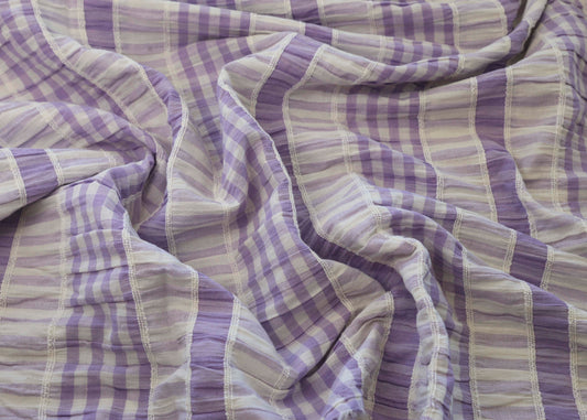 Yarn Dyed Textured Stripe - Lilac