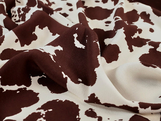 Jessie Cow Print Viscose Crepe