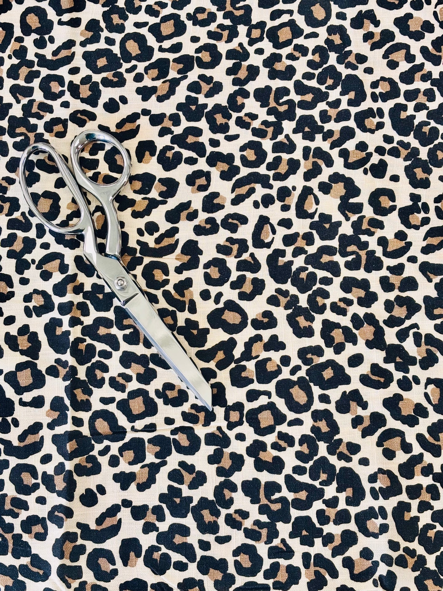 Leopard Drapey Linen & Viscose