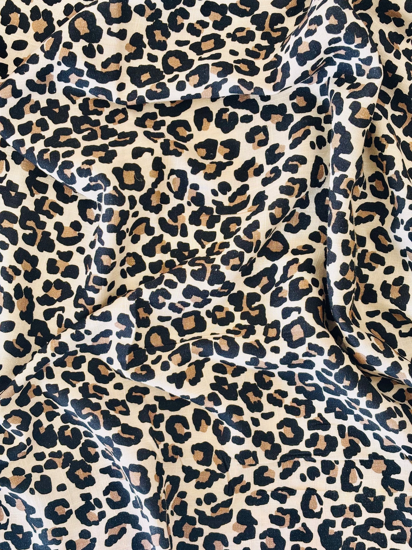 Leopard Drapey Linen & Viscose