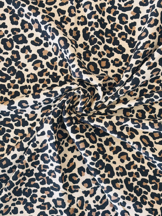 Leopard Drapey Linen & Viscose