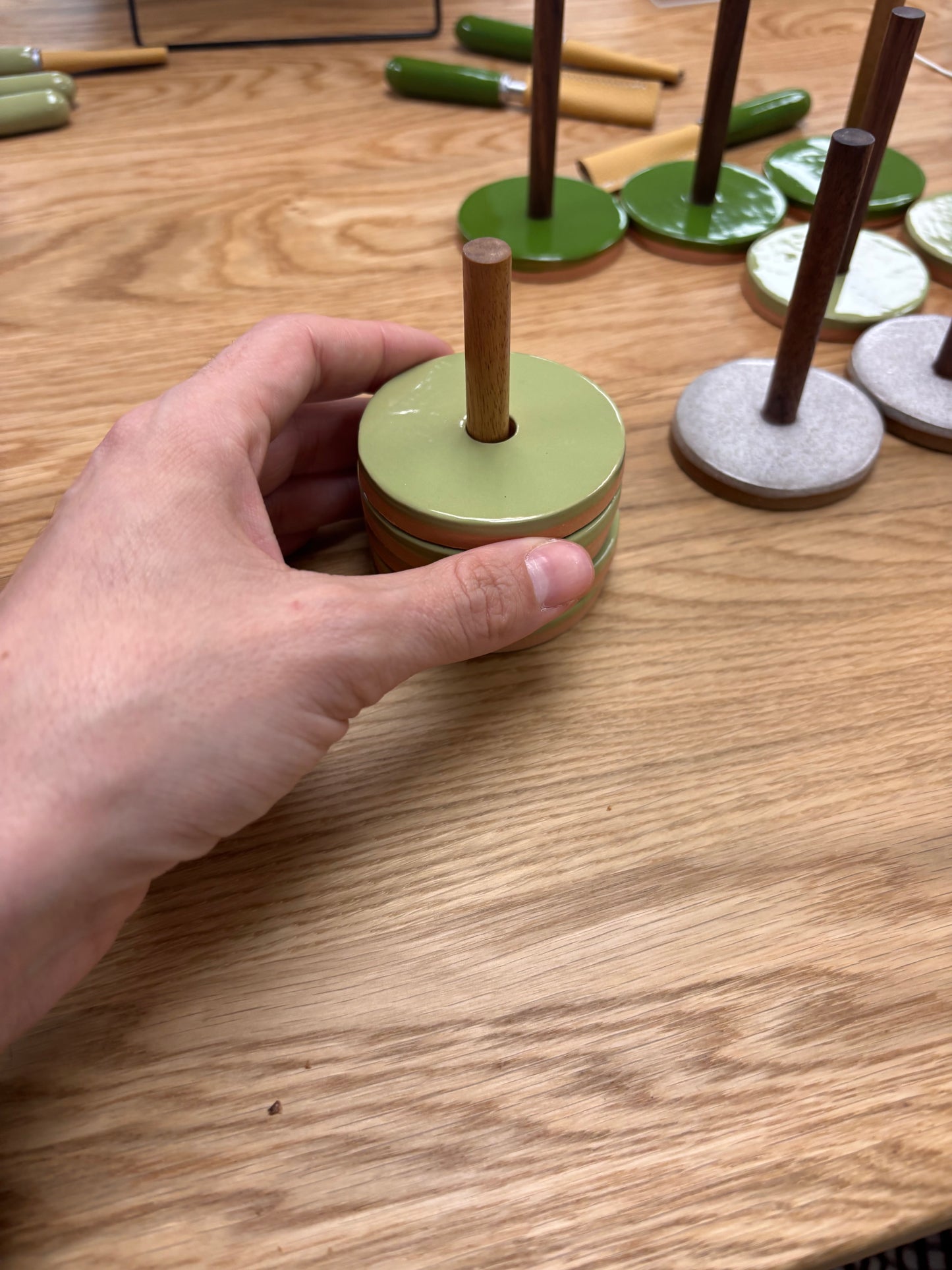 Set of 4 Pattern Weights with Stand