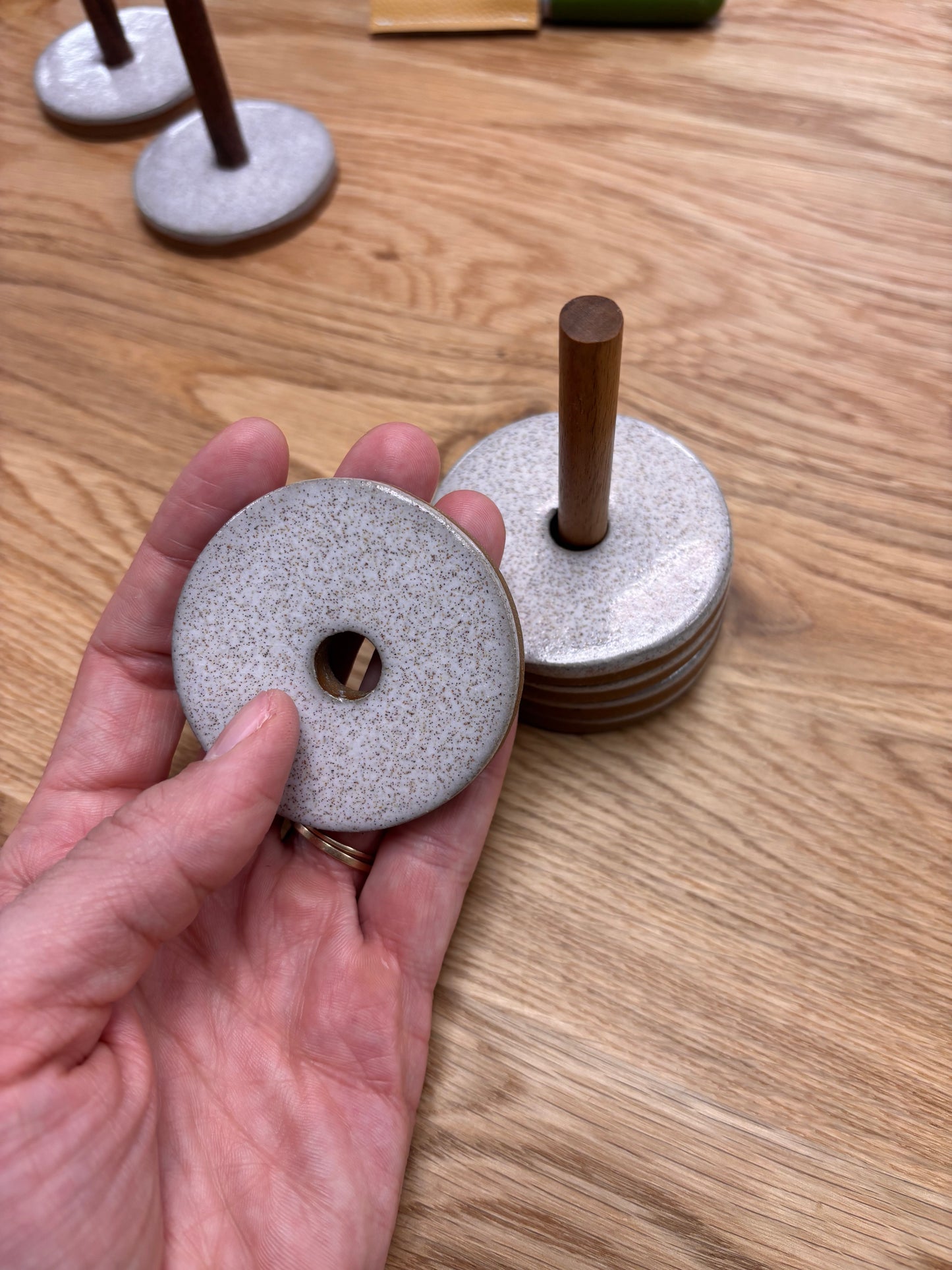 Set of 4 Pattern Weights with Stand