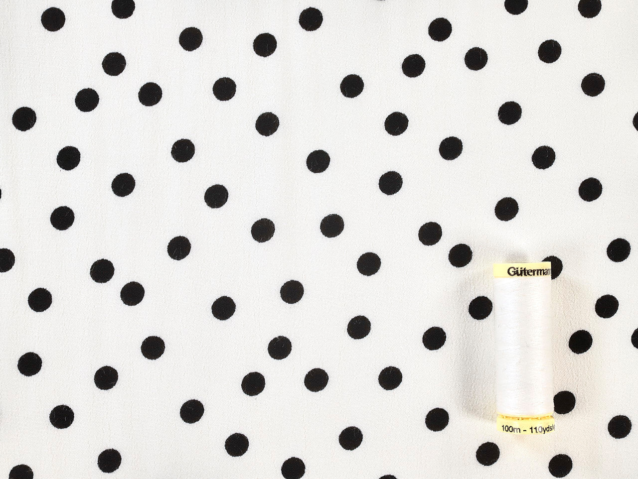 Vivian Spot Viscose Crepe - Ivory