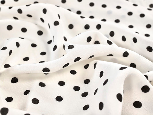 Vivian Spot Viscose Crepe - Ivory