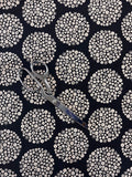 Lightweight Canvas - Black with Flower Clusters