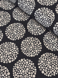 Lightweight Canvas - Black with Flower Clusters