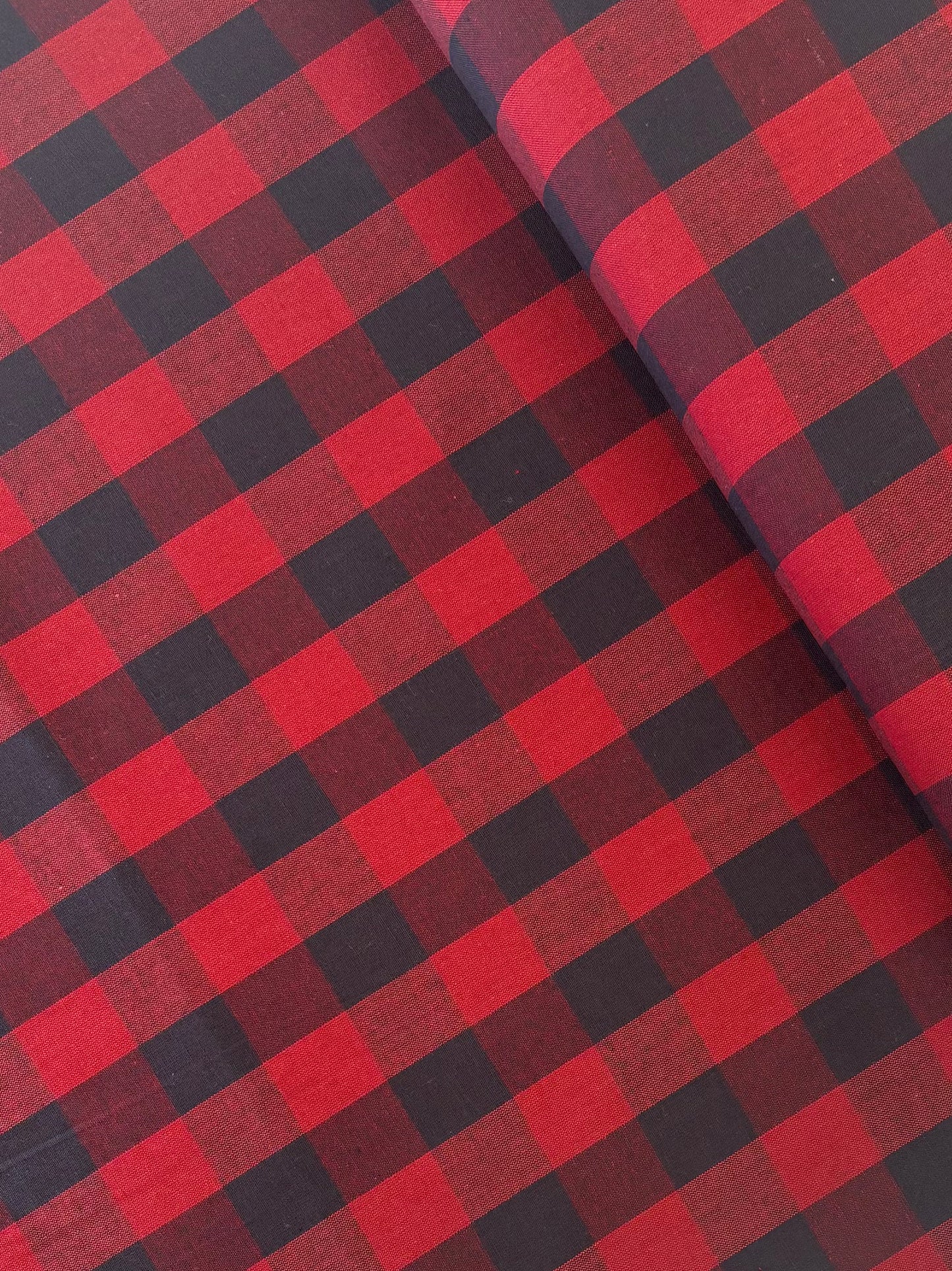 Cotton Homespun - Red & Black Buffalo Check