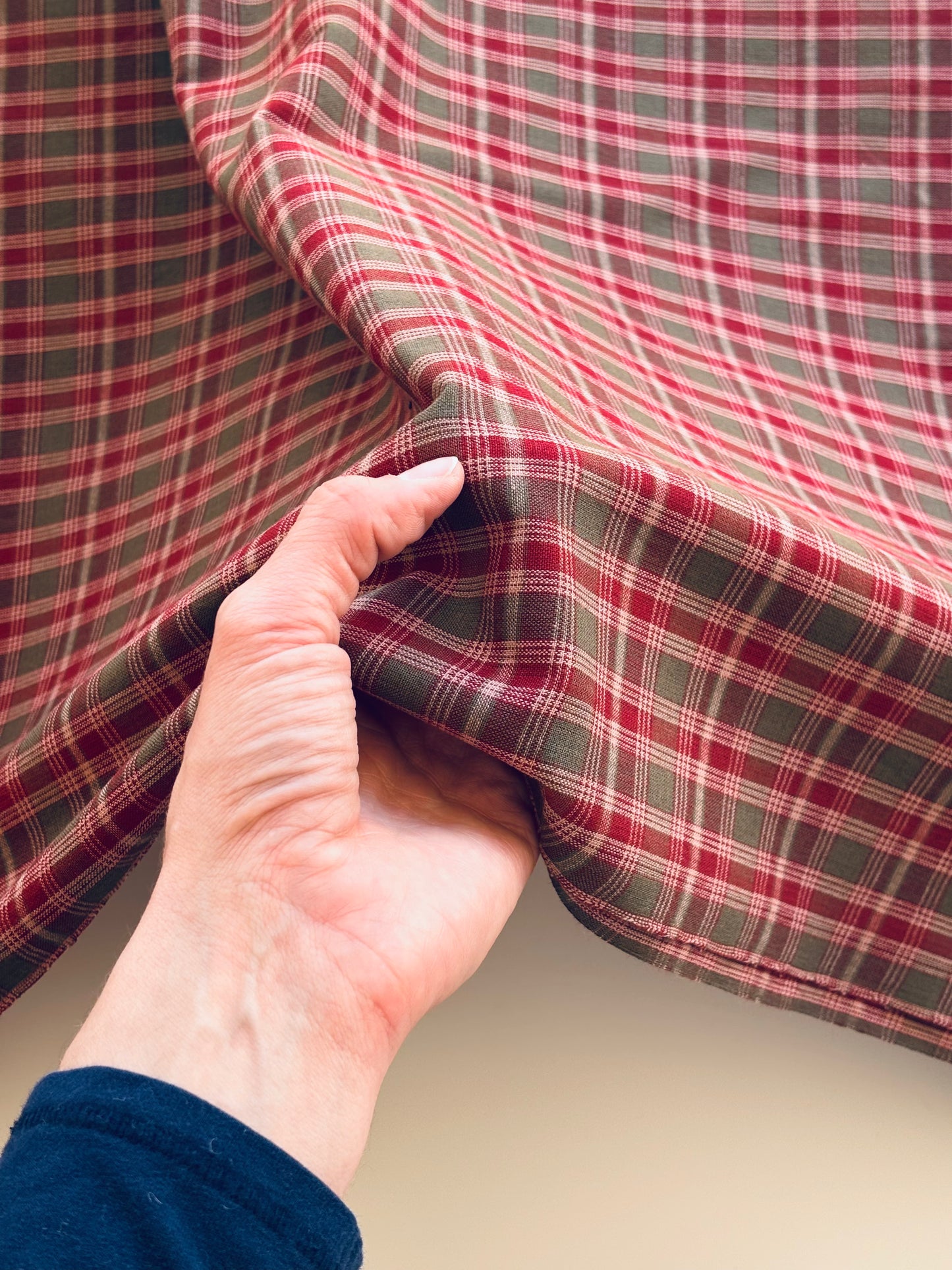 Cotton Homespun  - Olive Plaid