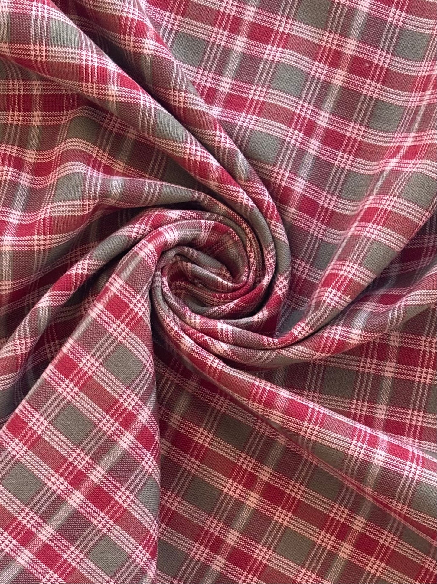 Cotton Homespun  - Olive Plaid