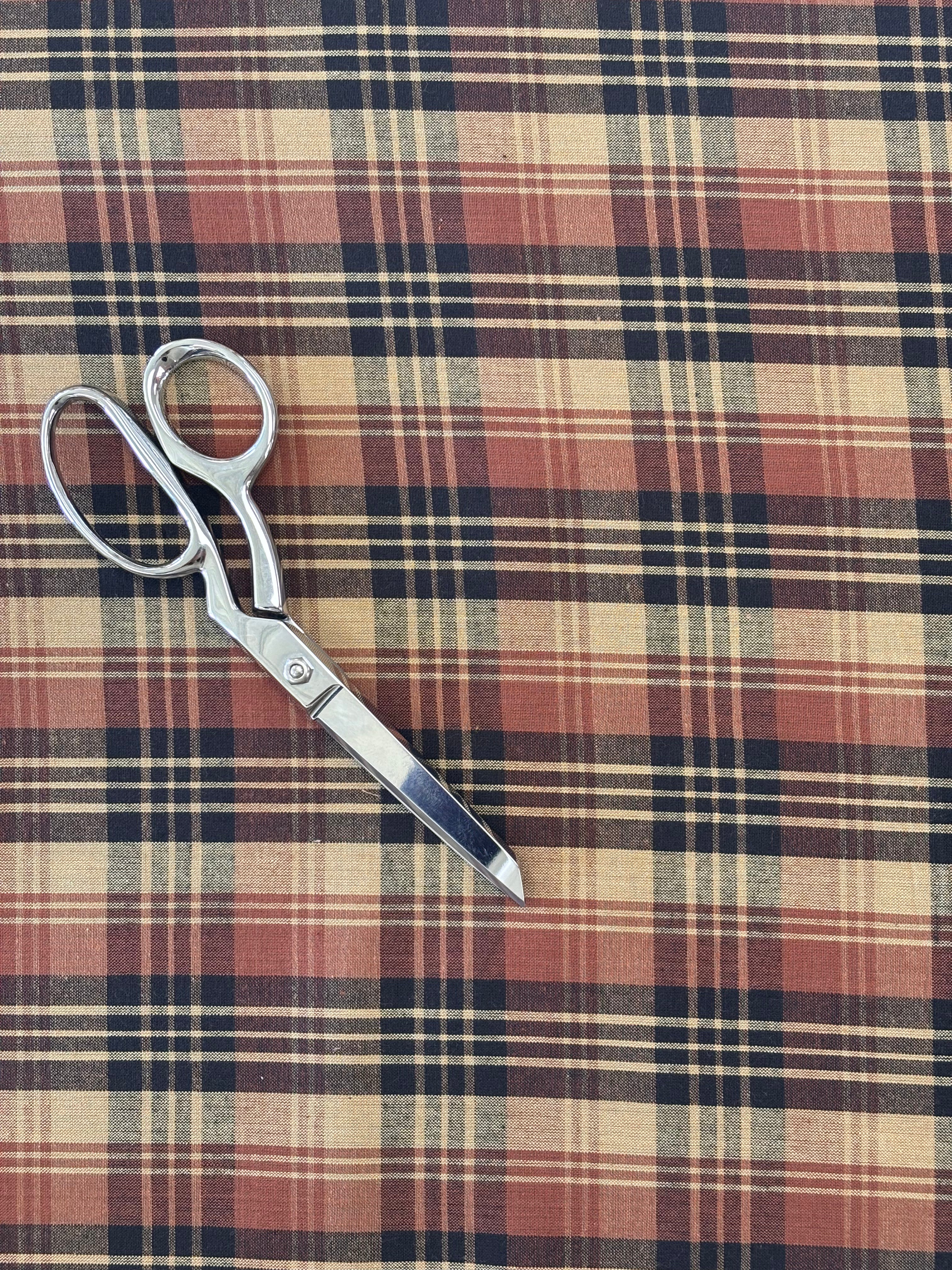 Cotton Homespun  - Brown Triple Plaid