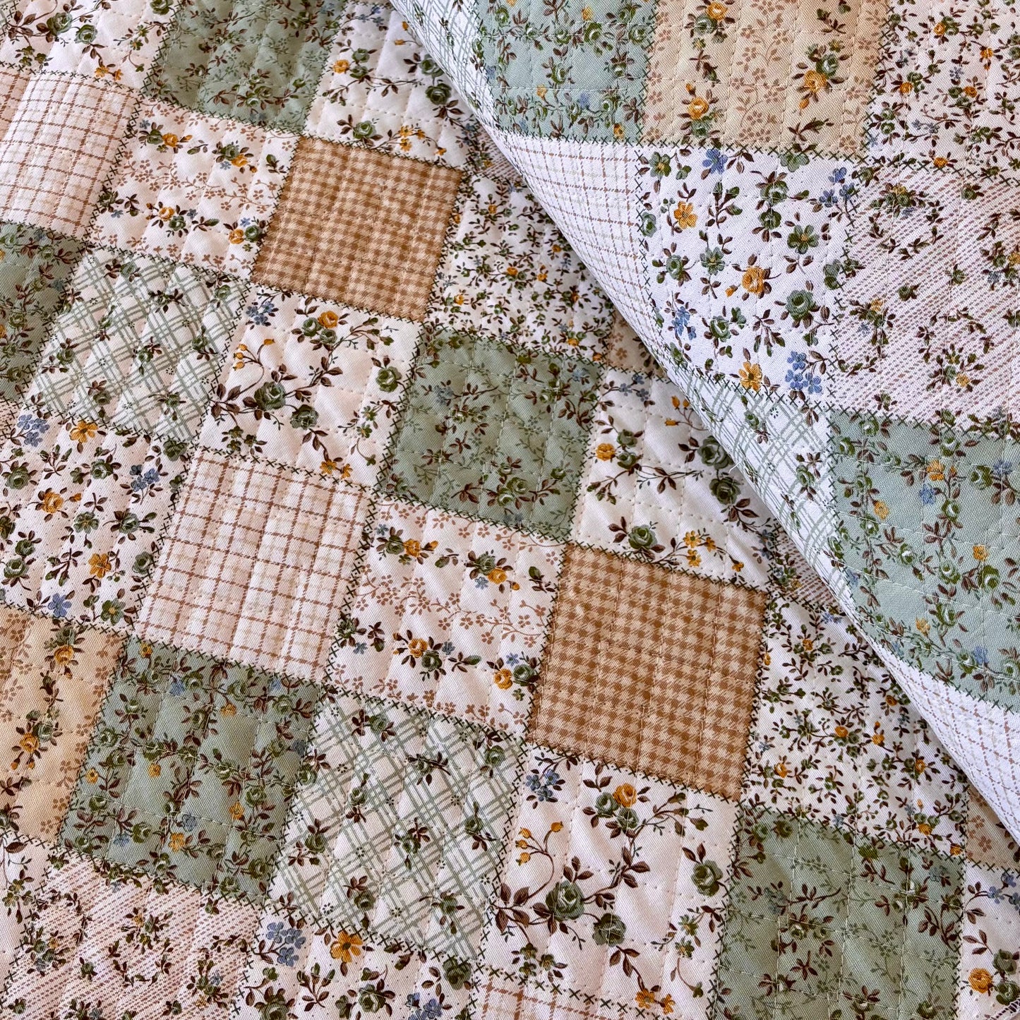 Quilted Cotton Patchwork - Cozy Cottage