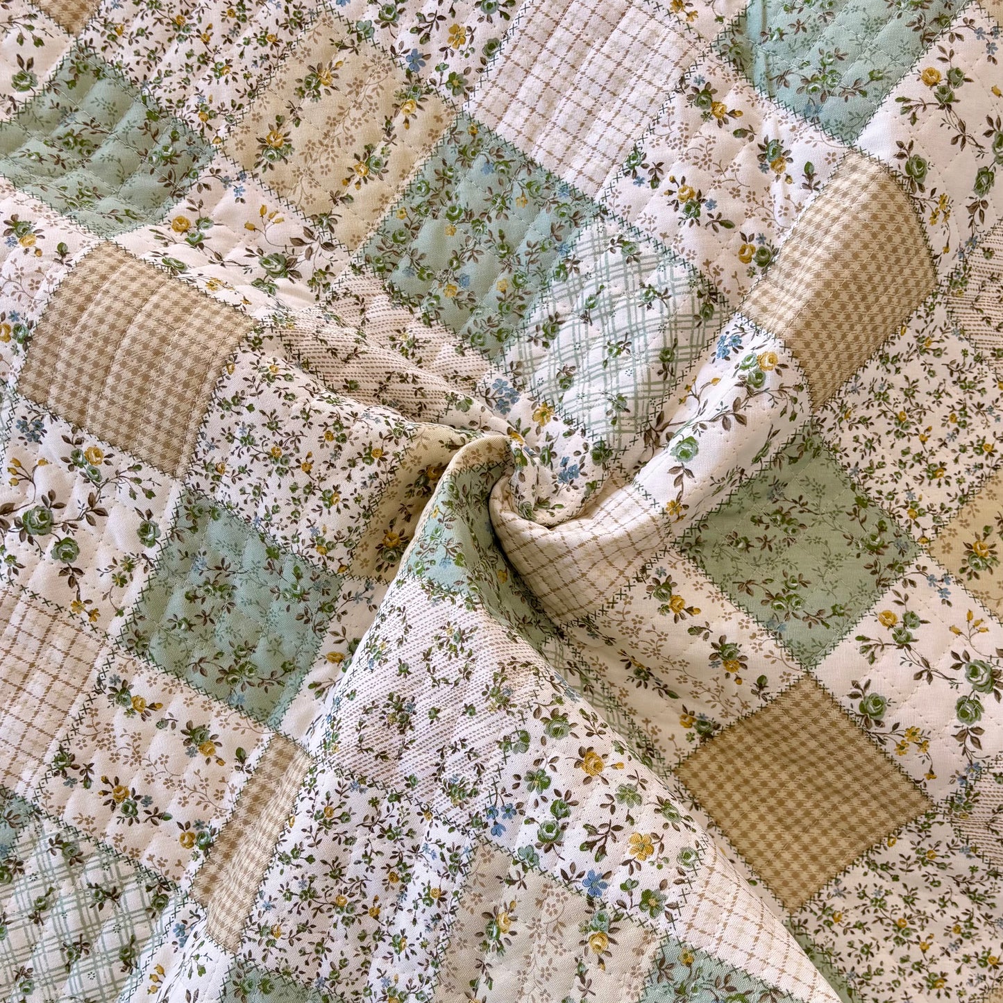 Quilted Cotton Patchwork - Cozy Cottage