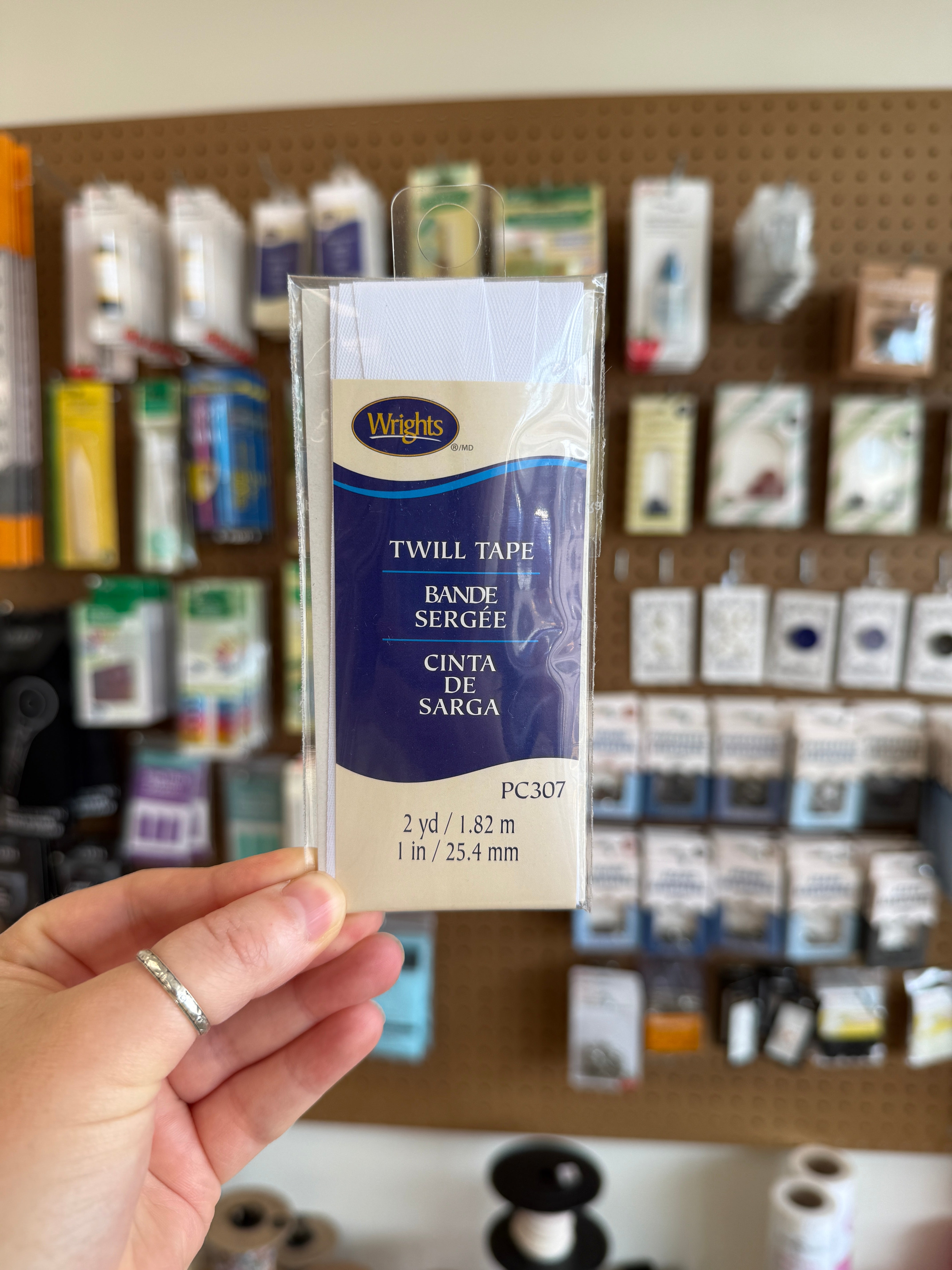 1" Wide Wrights Twill Tape (2 yards) - White