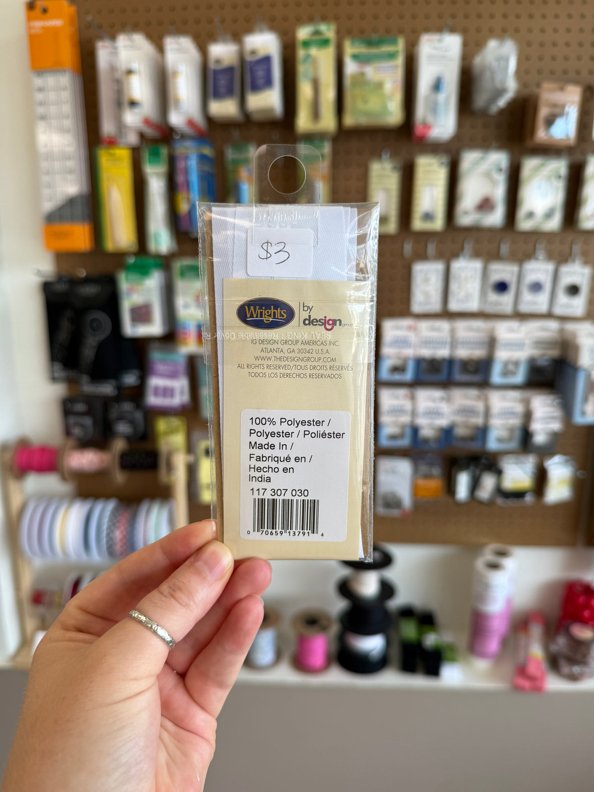 1" Wide Wrights Twill Tape (2 yards) - White