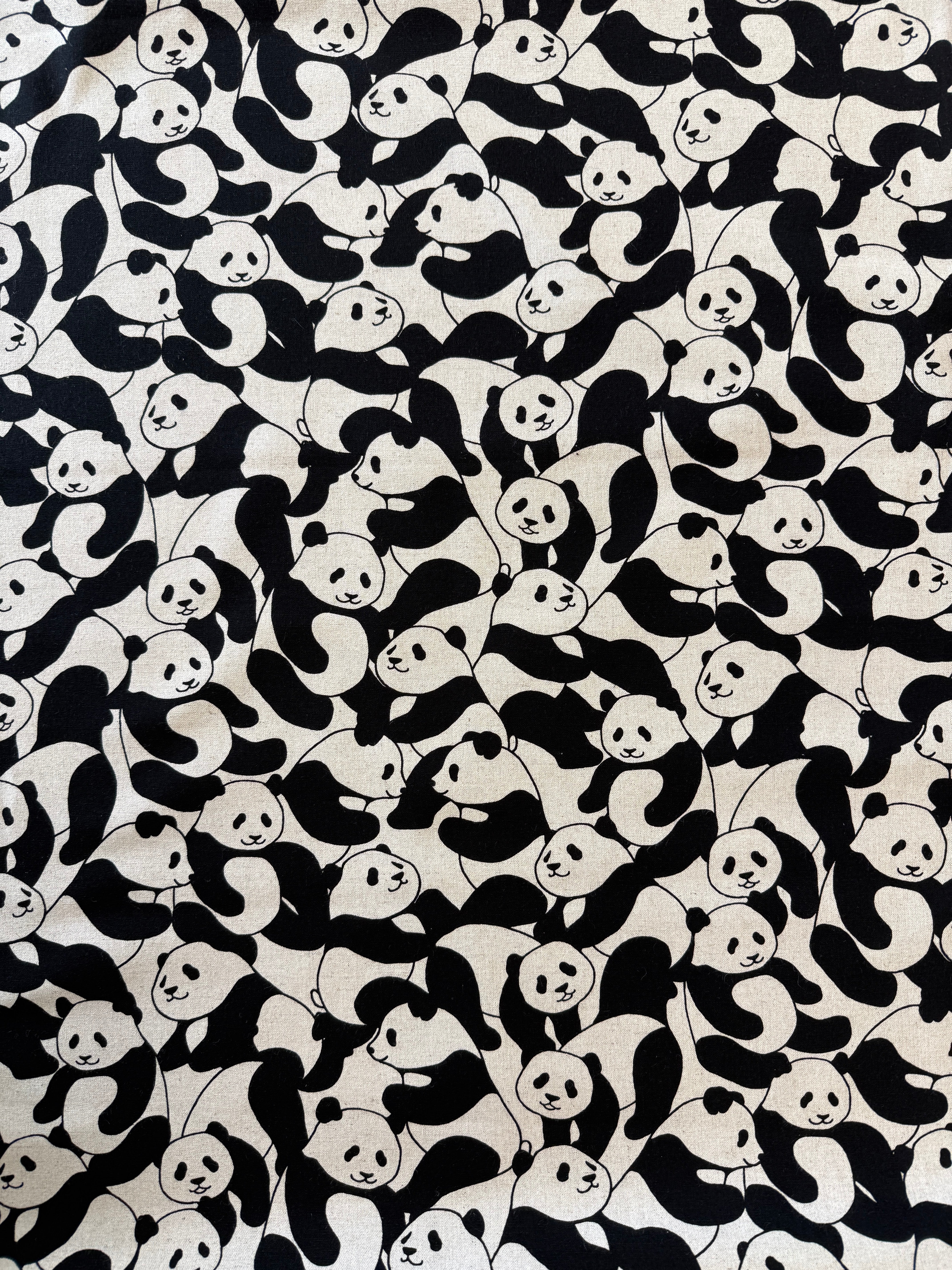 Panda Pile Cotton-Linen Canvas