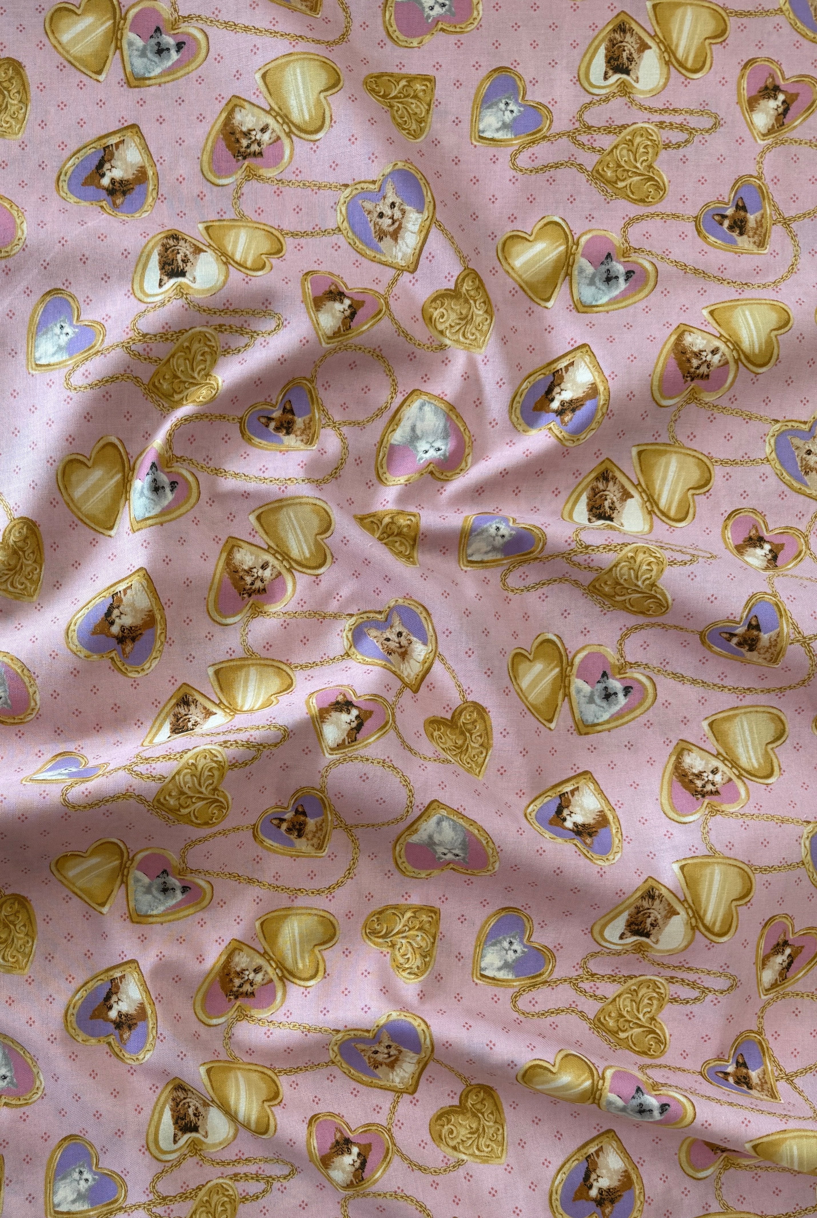 Cat Locket Cotton Shirting
