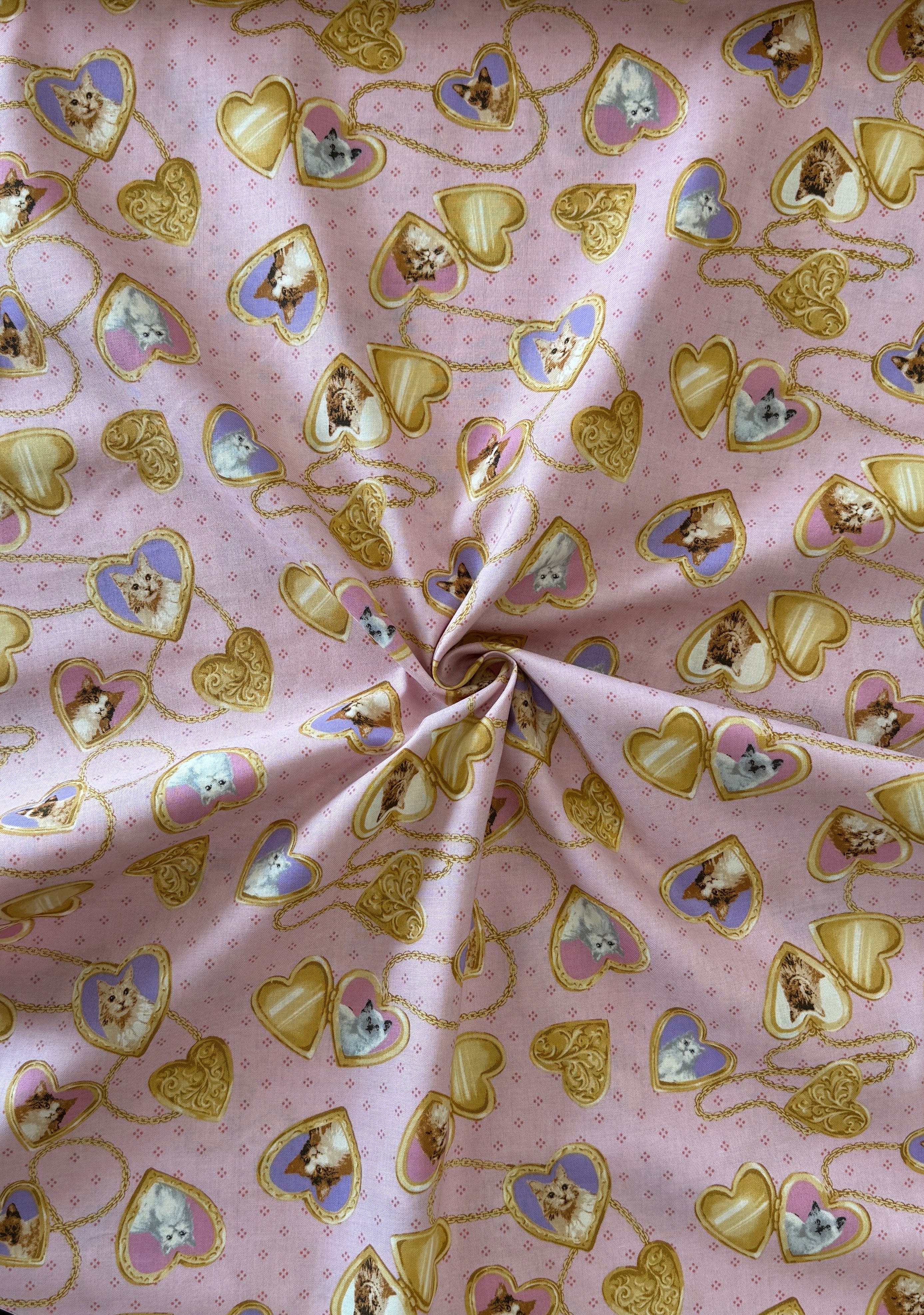 Cat Locket Cotton Shirting