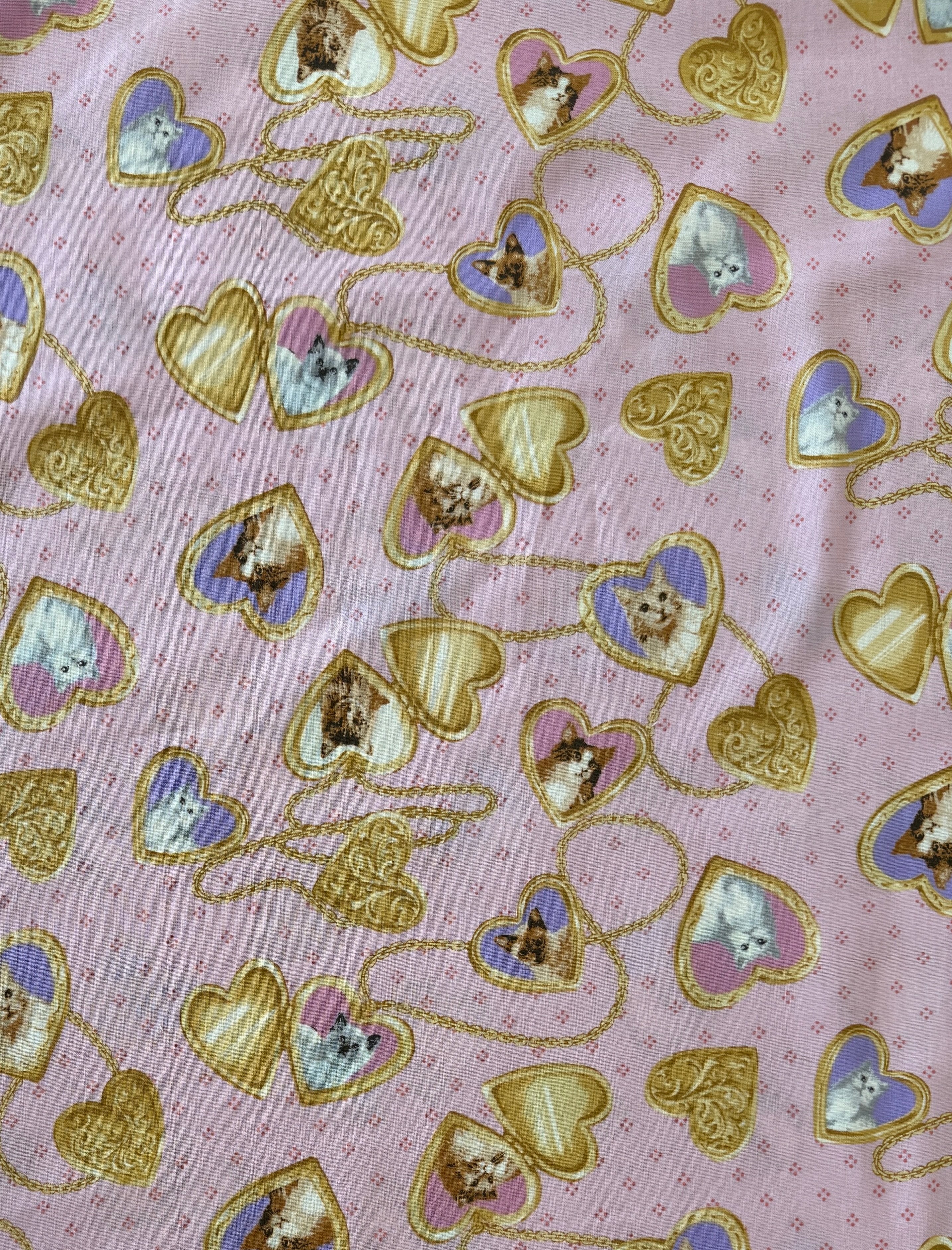 Cat Locket Cotton Shirting