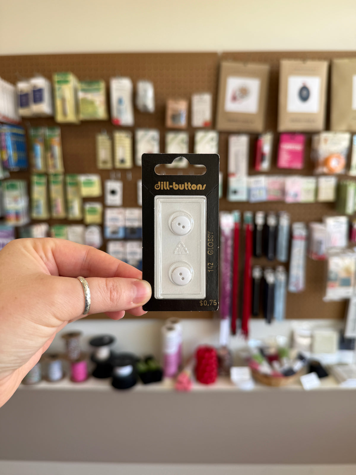 7/16" Glossy White Buttons (2 pack)