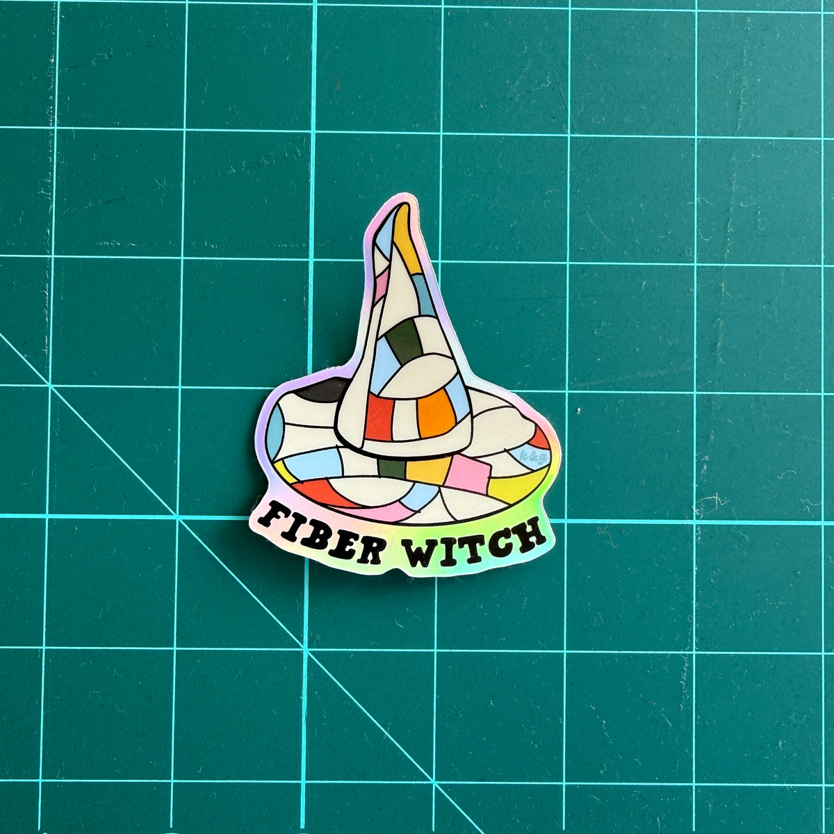 Holographic Fiber Witch Sticker