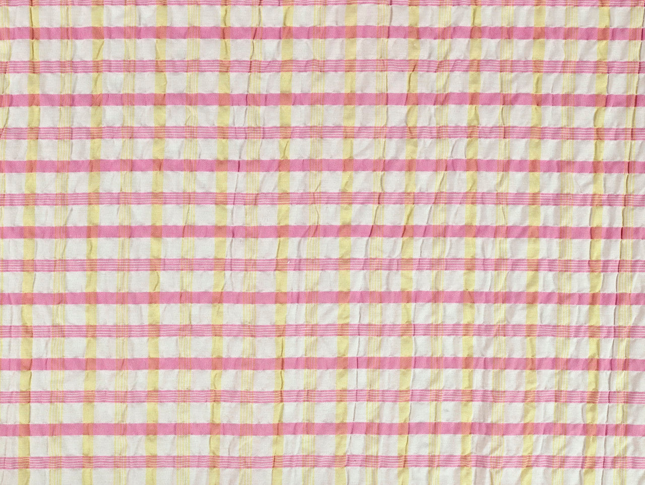 Rafe Check Seersucker - Pink & Yellow
