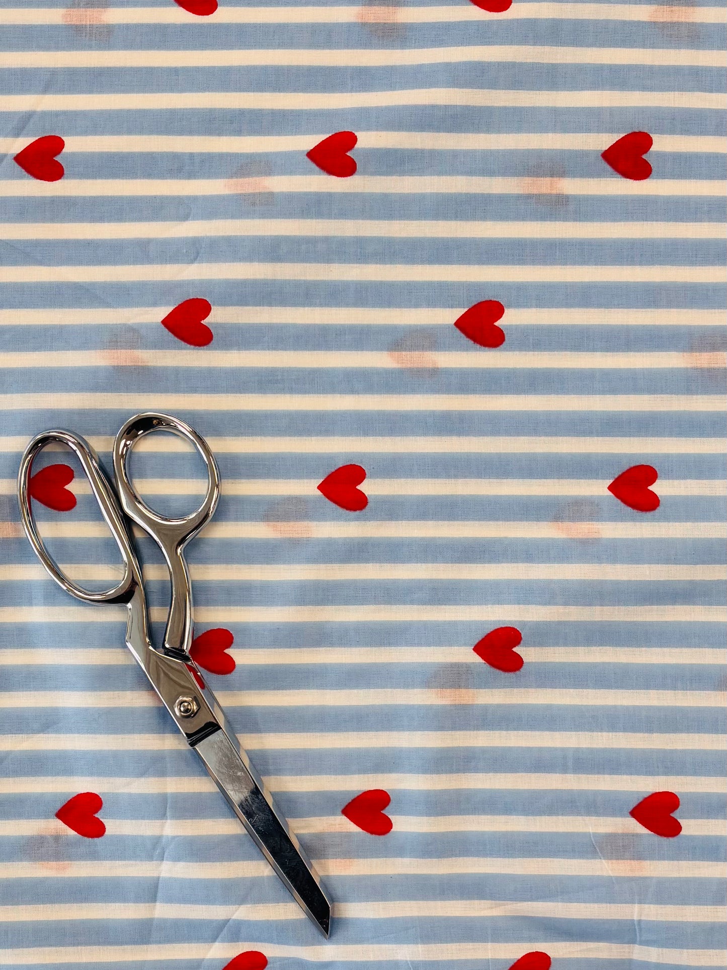 Indian Block Print - Stripes & Hearts