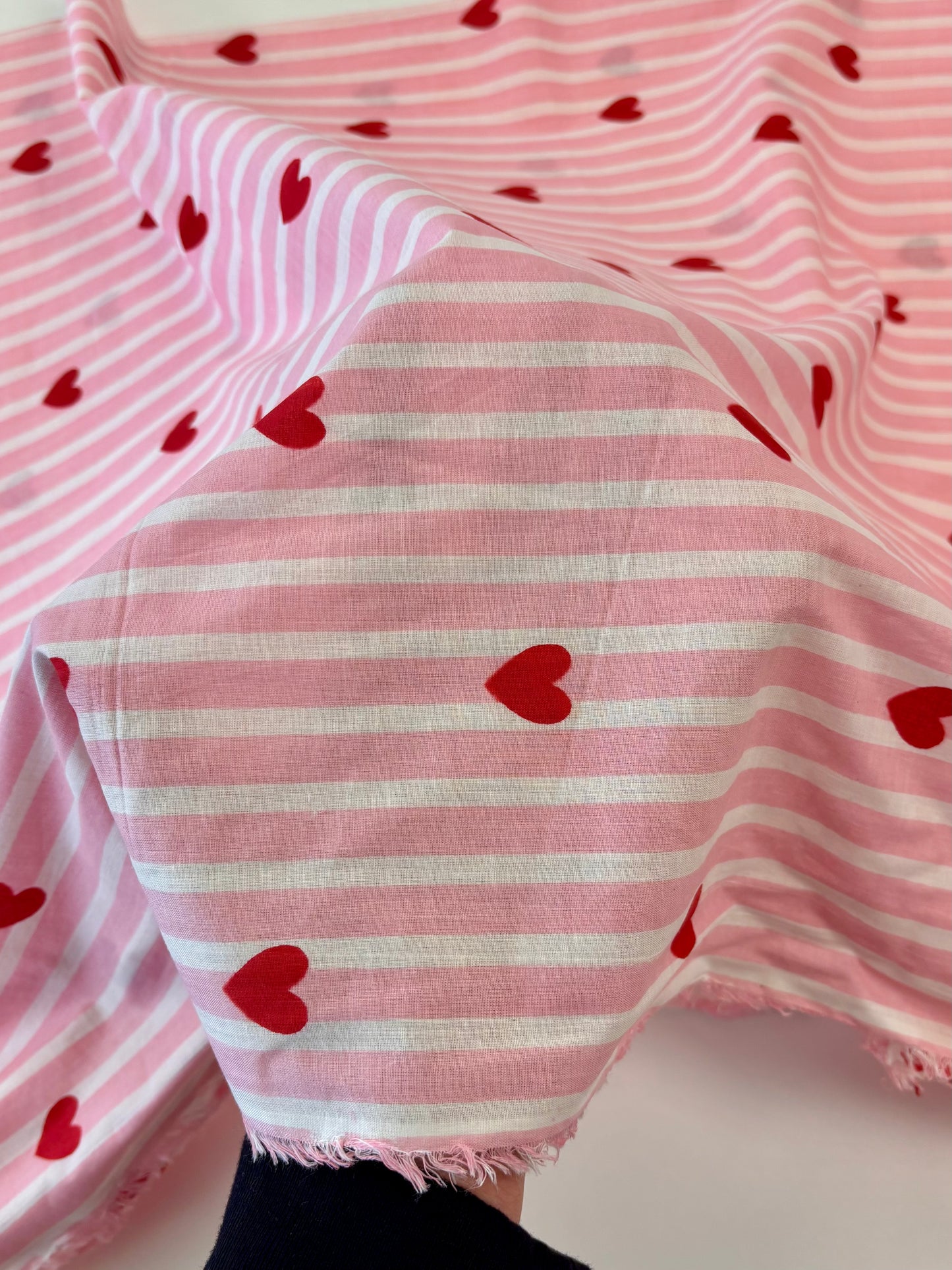 Indian Block Print - Stripes & Hearts