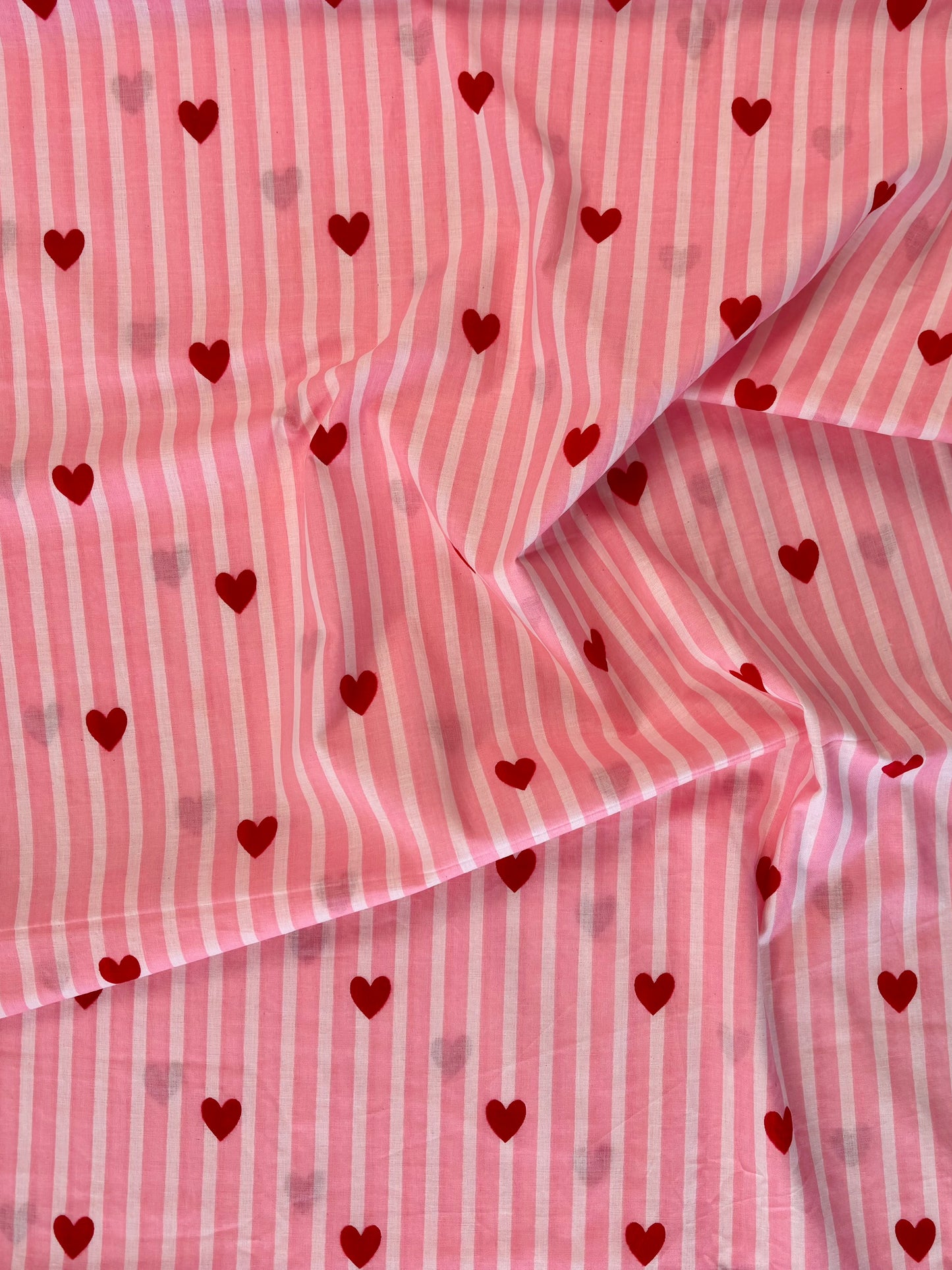 Indian Block Print - Stripes & Hearts