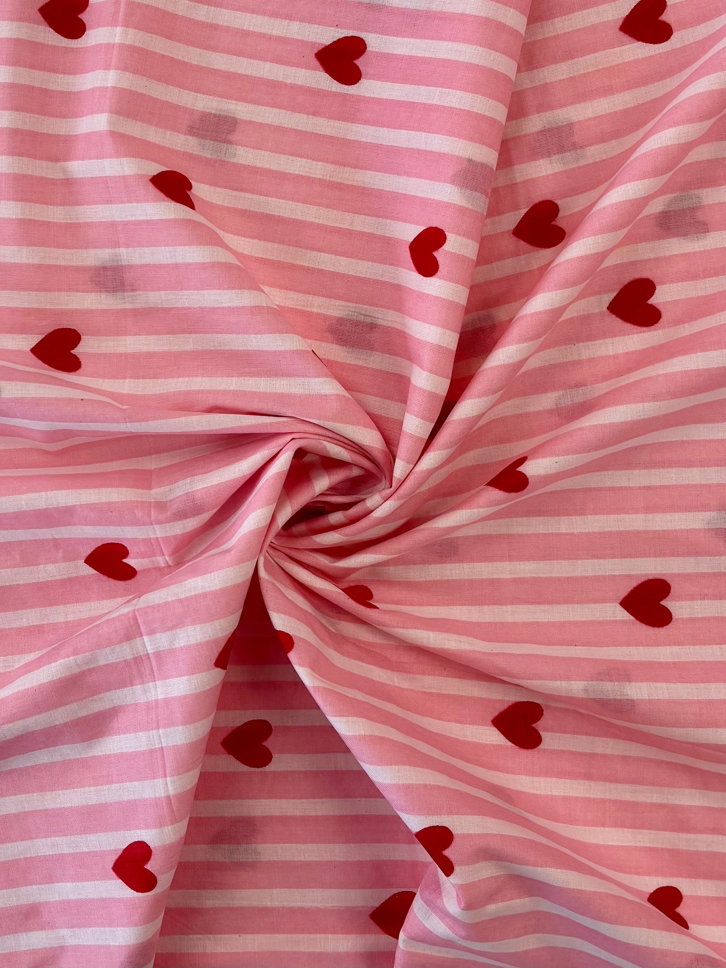 Indian Block Print - Stripes & Hearts