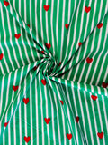 Indian Block Print - Stripes & Hearts