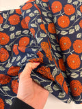 Indian Block Print - Navy Marigold